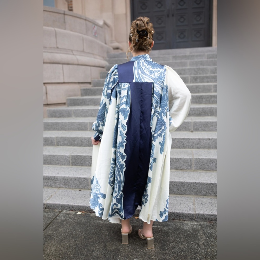 K&K Boutique Blue + Cream Dress